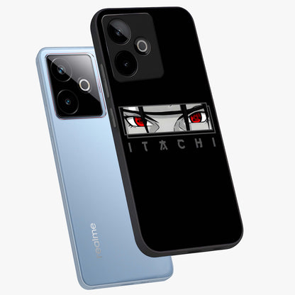 Scarlet Gaze Dominance Glass Case displayed in angled mockup highlighting intense visual design with bold scarlet aesthetic.