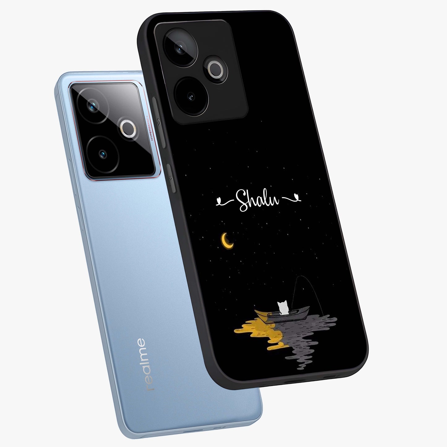 Silent Night Row Glass Case displayed in angled mockup highlighting peaceful evening design with dreamy night aesthetic.