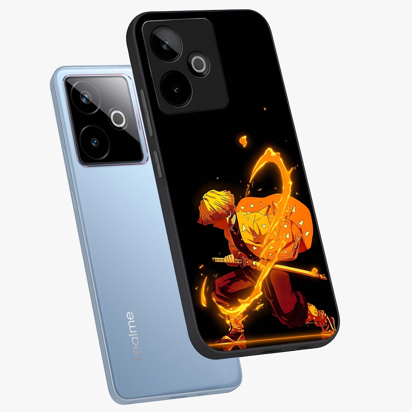 Thunder Flame Execution Glass Case displayed in angled mockup highlighting dramatic fire themed design with intense fantasy aesthetic.