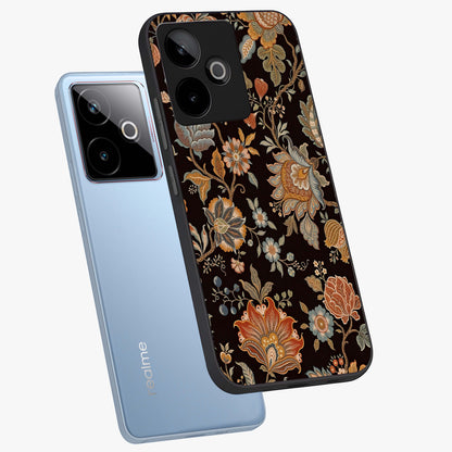 Vintage Floral Dream Glass Case displayed in angled mockup highlighting elegant vintage flower design with soft aesthetic style.
