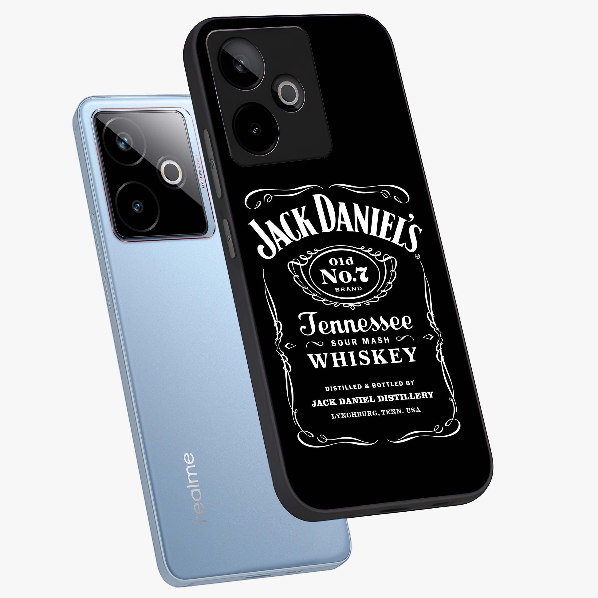 Vintage Whiskey Heritage Glass Case displayed in angled mockup highlighting retro beverage themed design with heritage aesthetic.