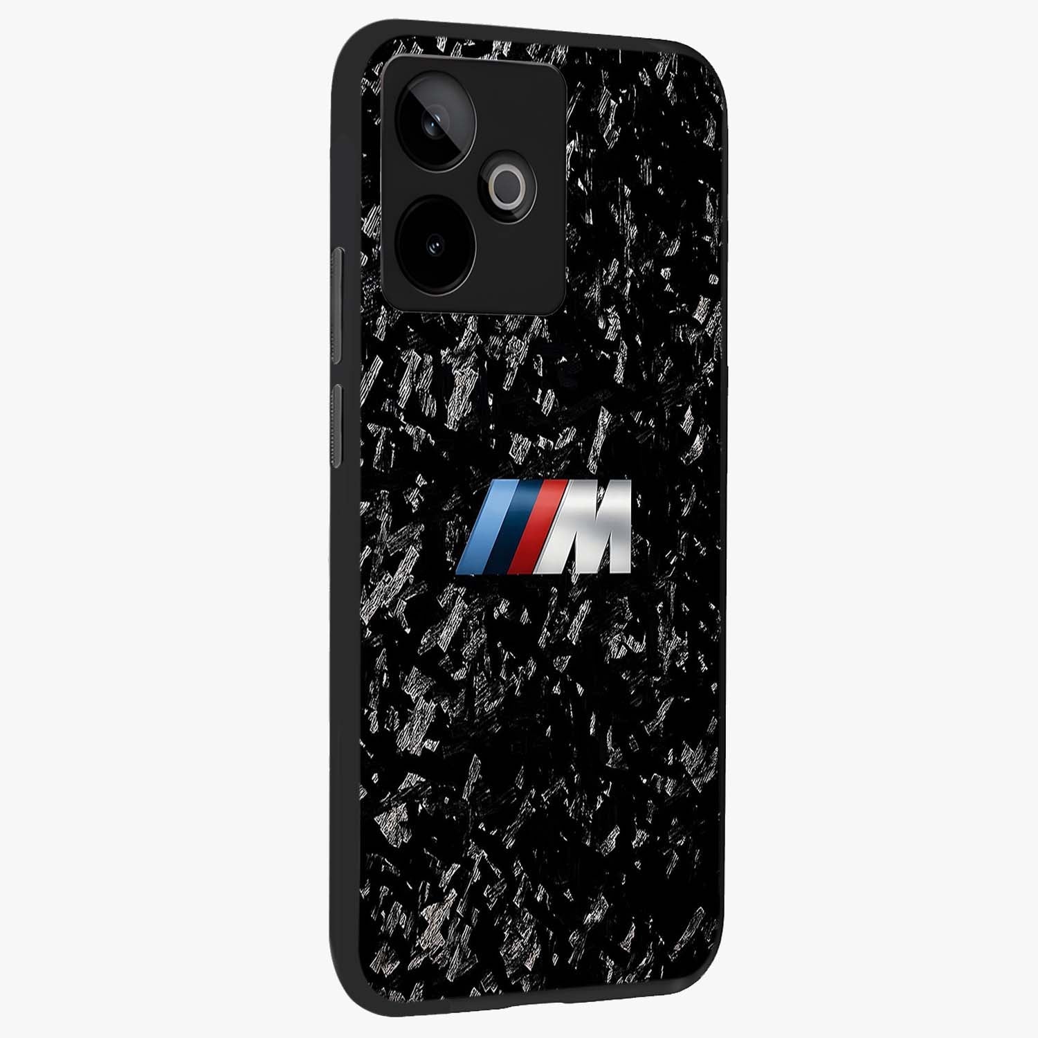 Carbon Speed Mark Glass Case upright view showcasing modern carbon speed graphic with bold automotive theme.