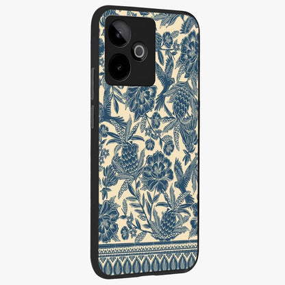 Heirloom Wild Bloom Glass Case upright view showcasing delicate wildflower artwork with timeless floral theme.