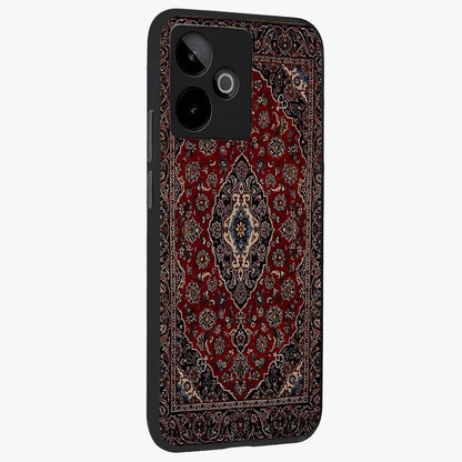 Heritage Carpet Royale Glass Case upright view showcasing detailed ornamental artwork with luxurious traditional theme.