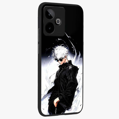 Limitless Shadow King Glass Case upright view showcasing bold shadow warrior artwork with epic fantasy theme.