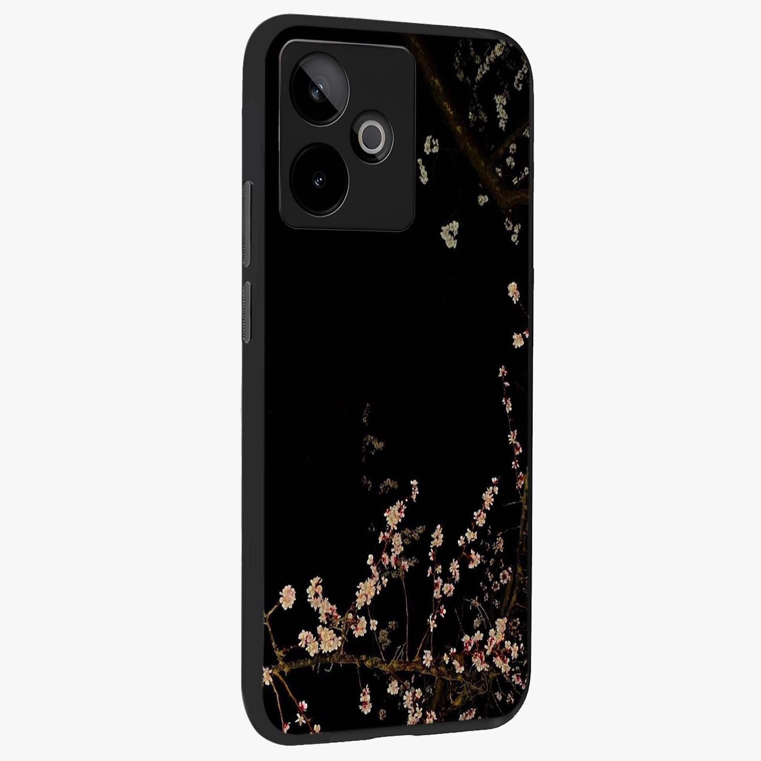 Petal Moon Light With Custom Name Glass Case upright view showcasing elegant floral moon artwork with personalized aesthetic.