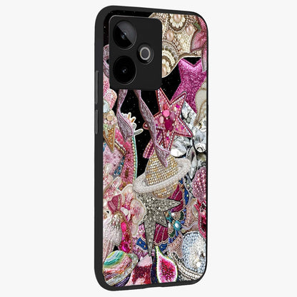 Starlit Jewel Dream Glass Case upright view showcasing radiant star inspired artwork with magical night theme.