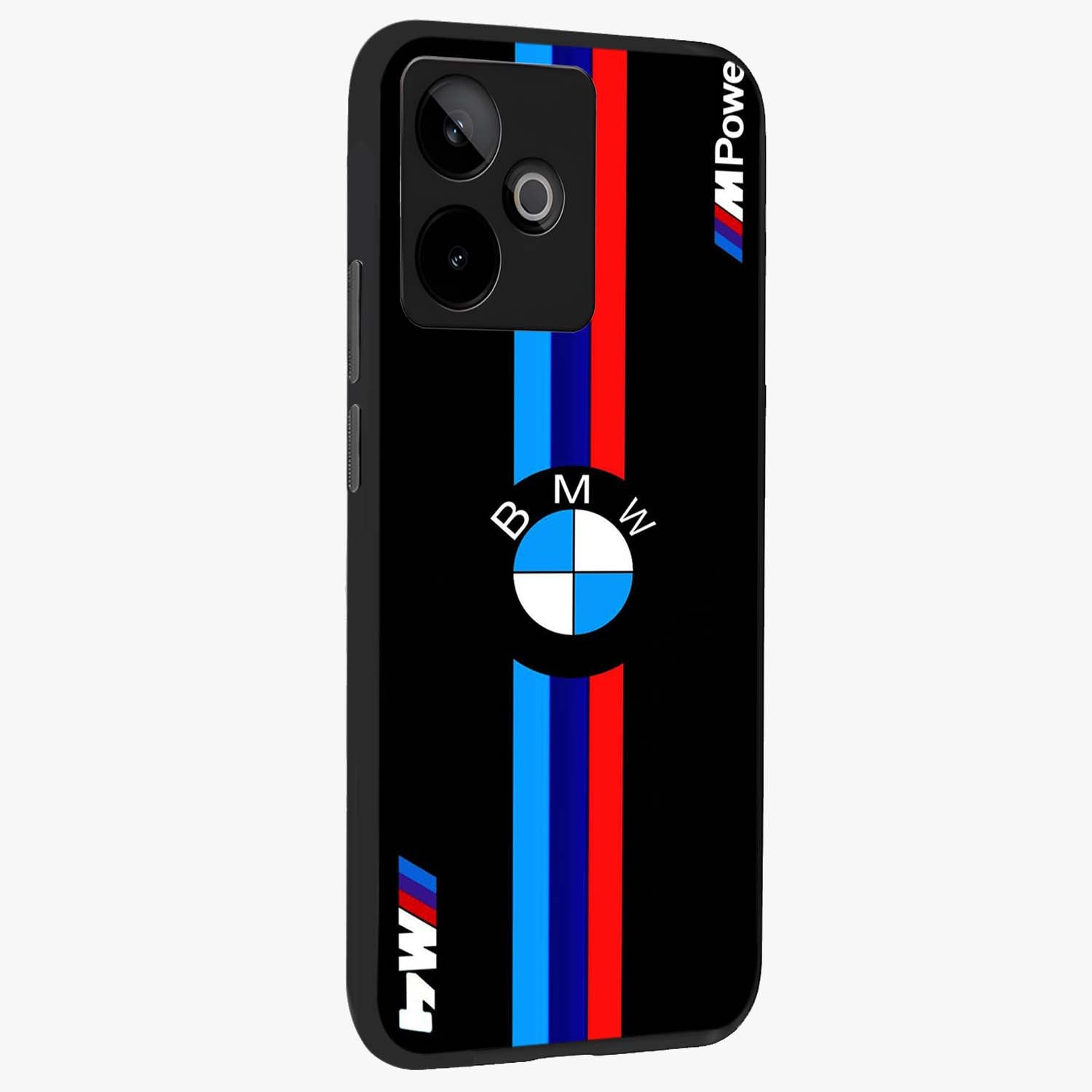 Turbo BMW Beast Glass Case upright view showcasing powerful car artwork with modern motorsport theme.
