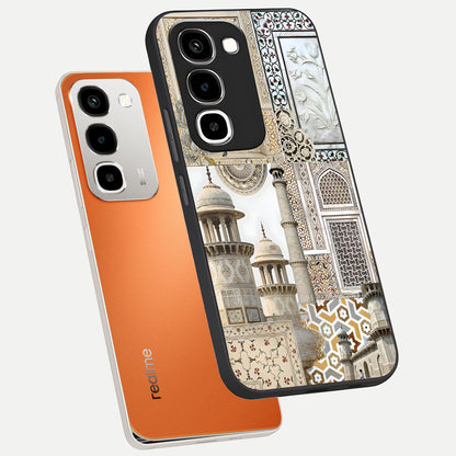 Mughal Marble Legacy Glass Case displayed in angled mockup highlighting elegant heritage marble artwork with royal aesthetic.
