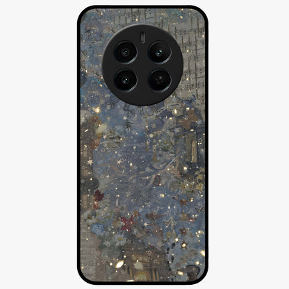 Aesthetic Astrolophia Glass Case showing flat back view with dreamy aesthetic design and glossy glass finish.