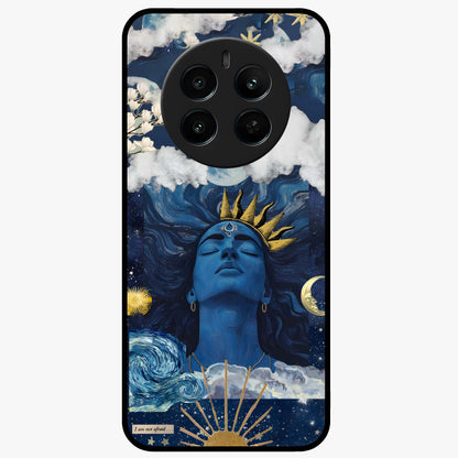 Aesthetic Lord Shiva Glass Case showing flat back view with divine Shiva artwork and glossy glass finish.