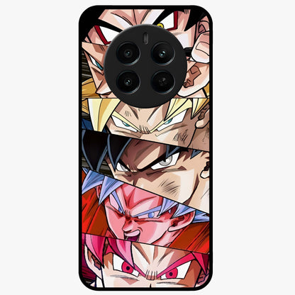 Anime Character Glass Case showing flat back view with vibrant anime artwork and glossy glass finish.