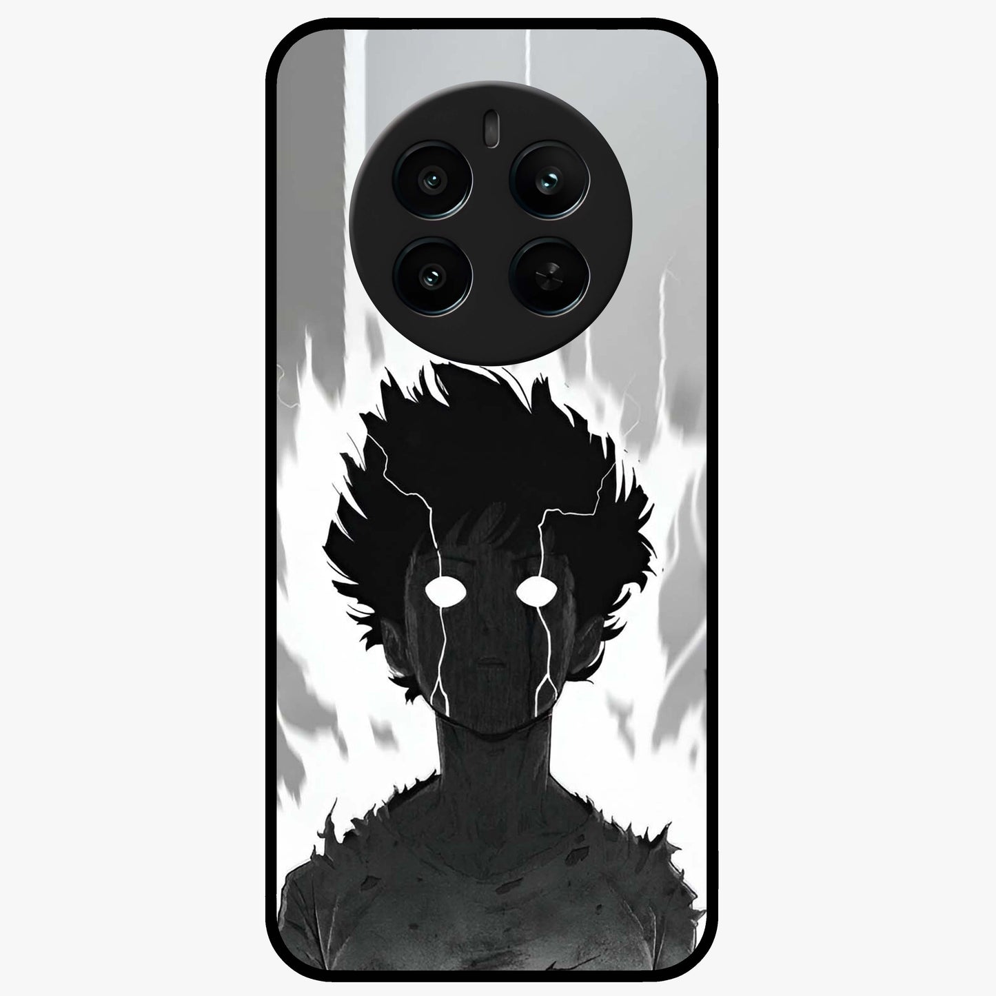 Awakened Inner Rage Glass Case showing flat back view with intense artistic artwork and glossy glass finish.