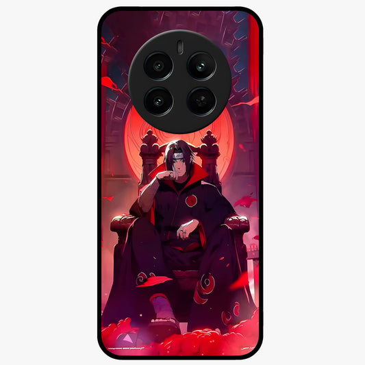 Blood Moon Sovereign Glass Case showing flat back view with mystical blood moon artwork and glossy glass finish.
