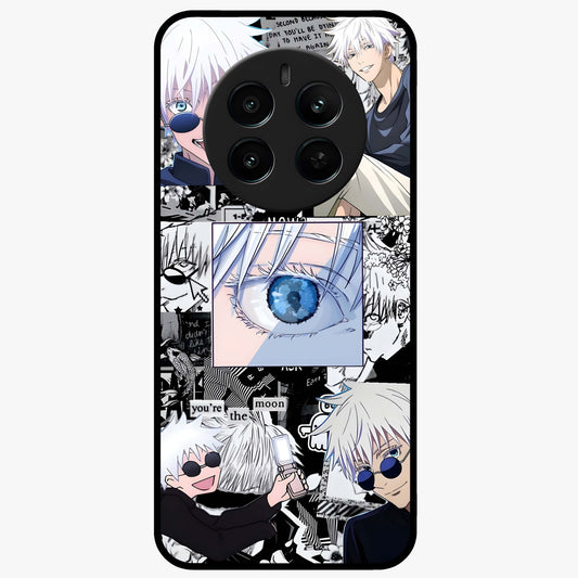 Infinity Sorcerer Chaos Glass Case showing flat back view with mystical sorcerer themed artwork and glossy glass finish.