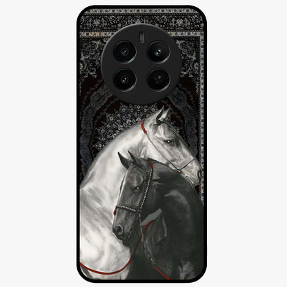 Majestic Ride Legacy Glass Case showing flat back view with powerful automotive inspired artwork and glossy glass finish.