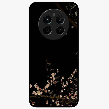Petal Moon Light With Custom Name Glass Case showing flat back view with floral moonlight artwork and personalized name design.