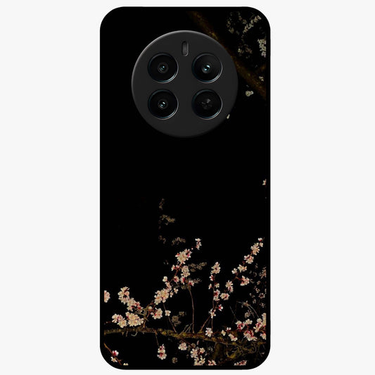 Petal Moon Light With Custom Name Glass Case showing flat back view with floral moonlight artwork and personalized name design.