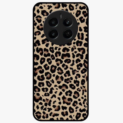 Savage Chic Pattern Glass Case showing flat back view with stylish patterned artwork and glossy glass finish.