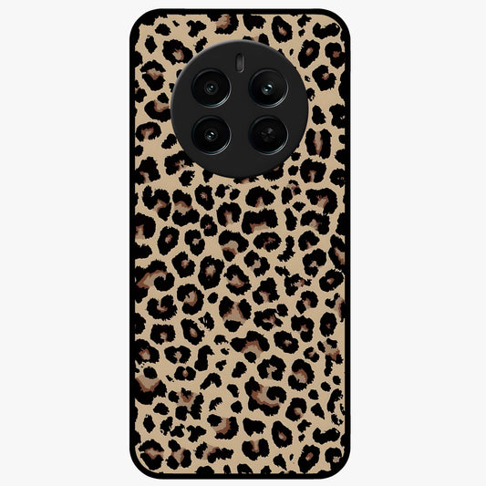 Savage Chic Pattern Glass Case showing flat back view with stylish patterned artwork and glossy glass finish.
