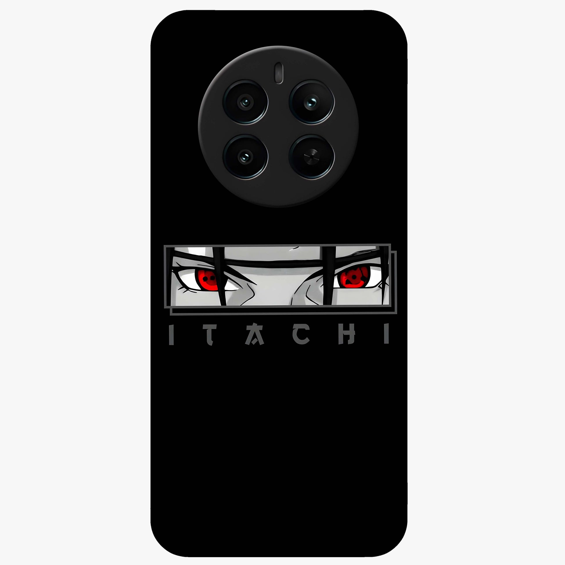 Scarlet Gaze Dominance Glass Case showing flat back view with striking red themed artwork and glossy glass finish.