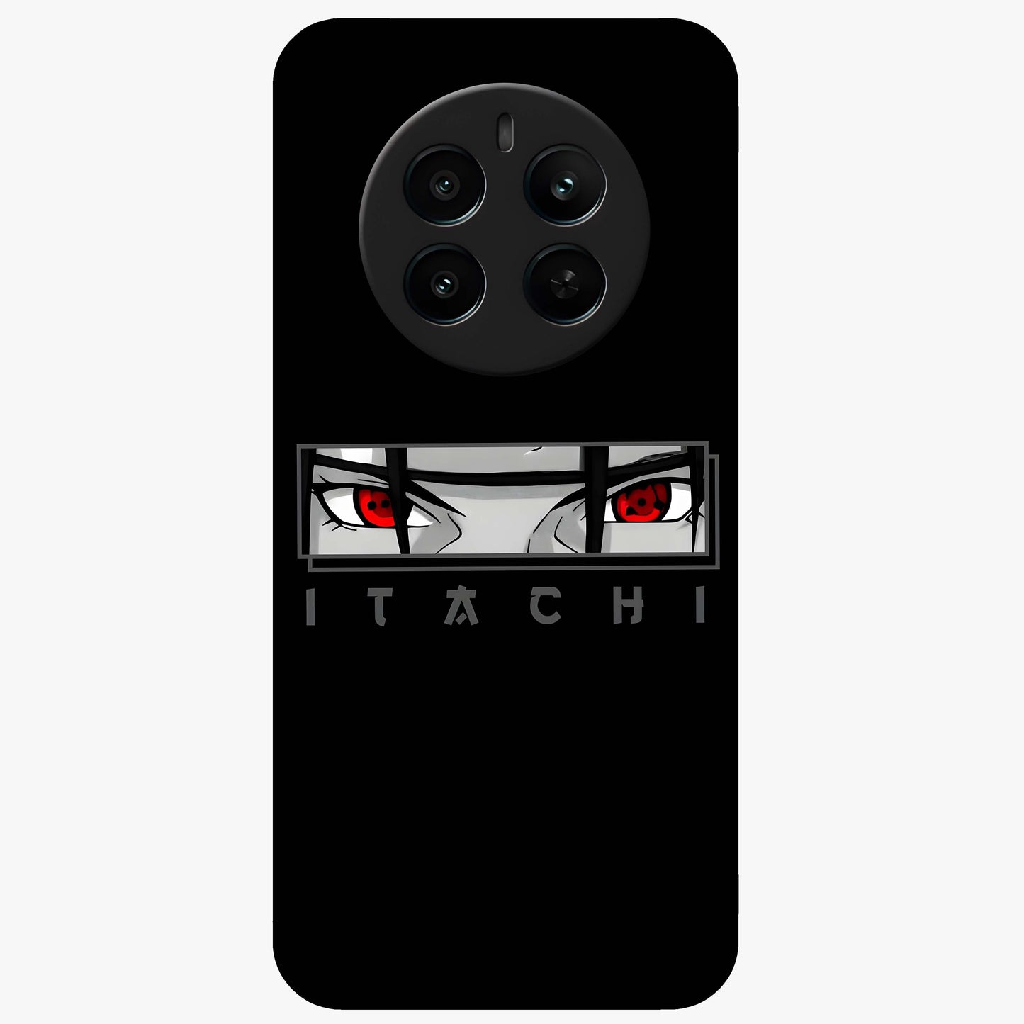 Scarlet Gaze Dominance Glass Case showing flat back view with striking red themed artwork and glossy glass finish.