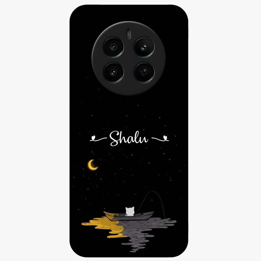 Silent Night Row Glass Case showing flat back view with calm night themed artwork and glossy glass finish.