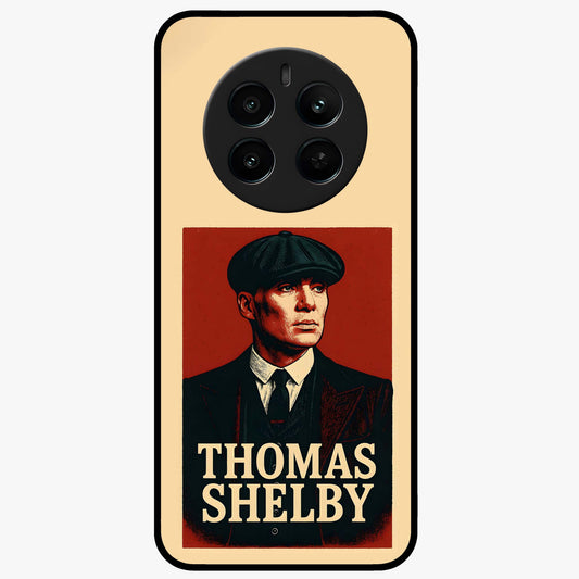 Vintage Mafia Authority Glass Case showing flat back view with bold vintage mafia inspired artwork and glossy glass finish.