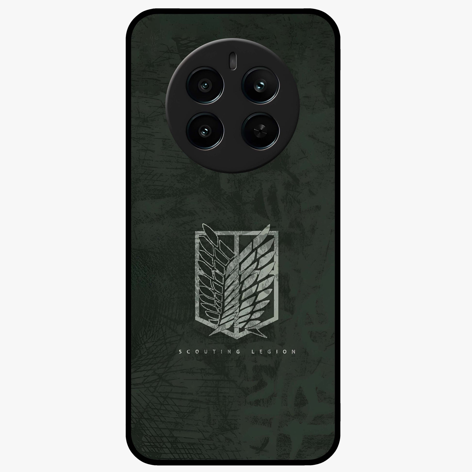 Wings Of Freedom Glass Case showing flat back view with symbolic wings artwork and glossy glass finish.