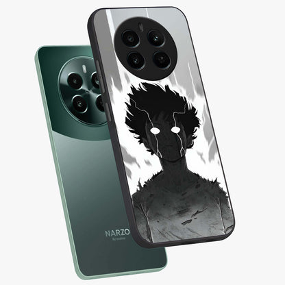 Awakened Inner Rage Glass Case displayed in angled mockup highlighting powerful graphic design and bold artistic theme.