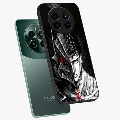 Berserker Blood Oath Glass Case displayed in angled mockup highlighting dark fantasy graphic design and powerful theme.