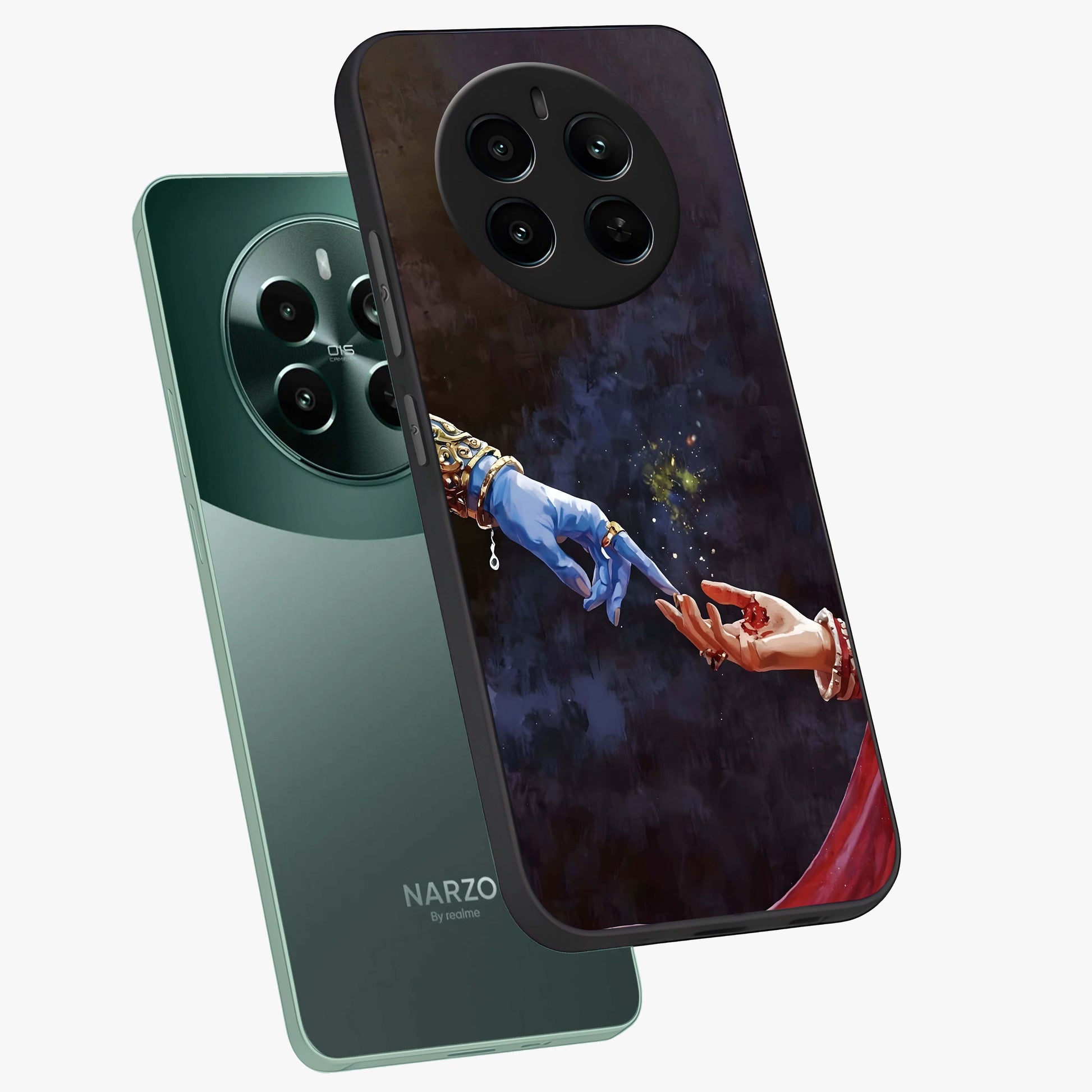 Divine Touch Eternal Glass Case displayed in angled mockup highlighting elegant divine inspired design with calm aesthetic style.