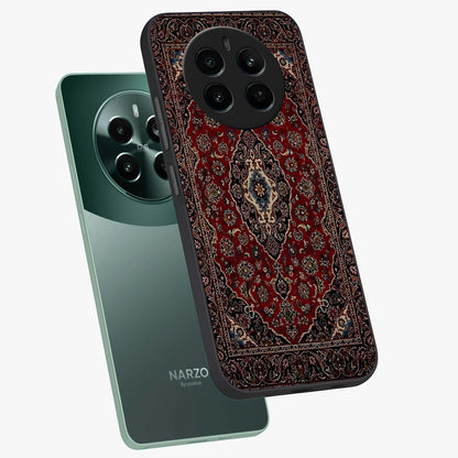 Heritage Carpet Royale Glass Case displayed in angled mockup highlighting intricate royal carpet design with heritage aesthetic.