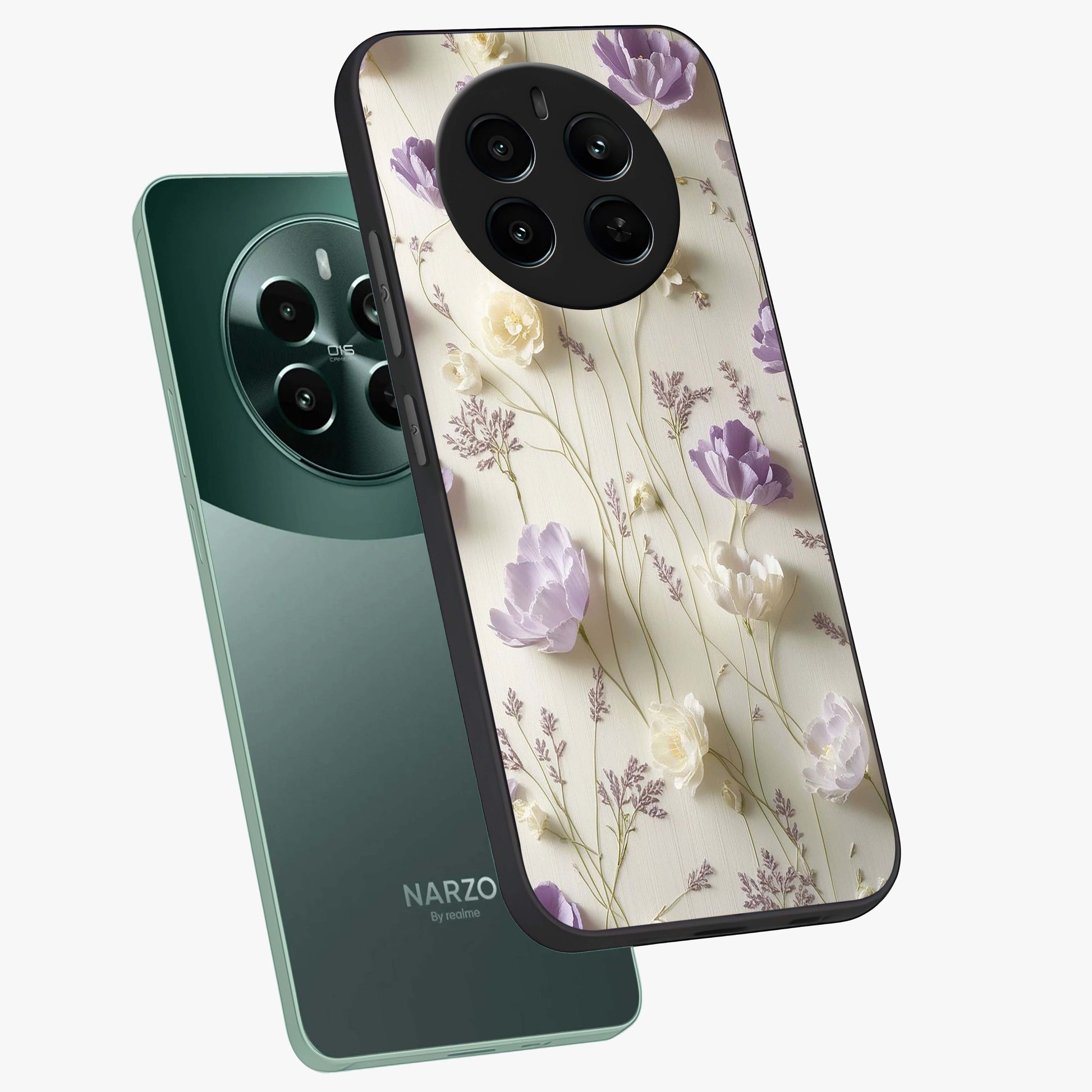 Lilac Breeze Harmony Glass Case displayed in angled mockup highlighting calm lilac breeze design with soothing aesthetic style.