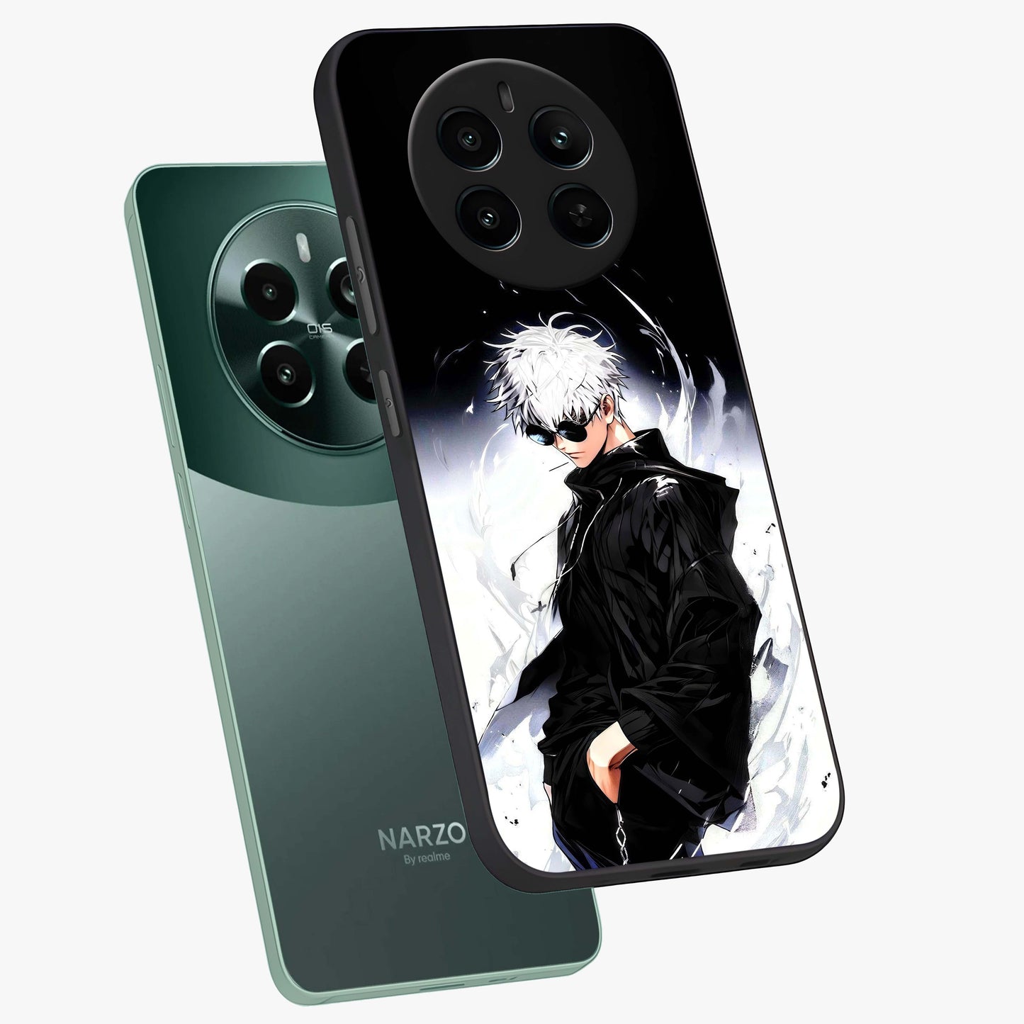 Limitless Shadow King Glass Case displayed in angled mockup highlighting dramatic dark hero design with intense aesthetic.