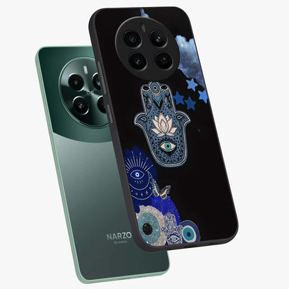 Mystic Hand Aura Glass Case displayed in angled mockup highlighting magical aura design with spiritual aesthetic style.