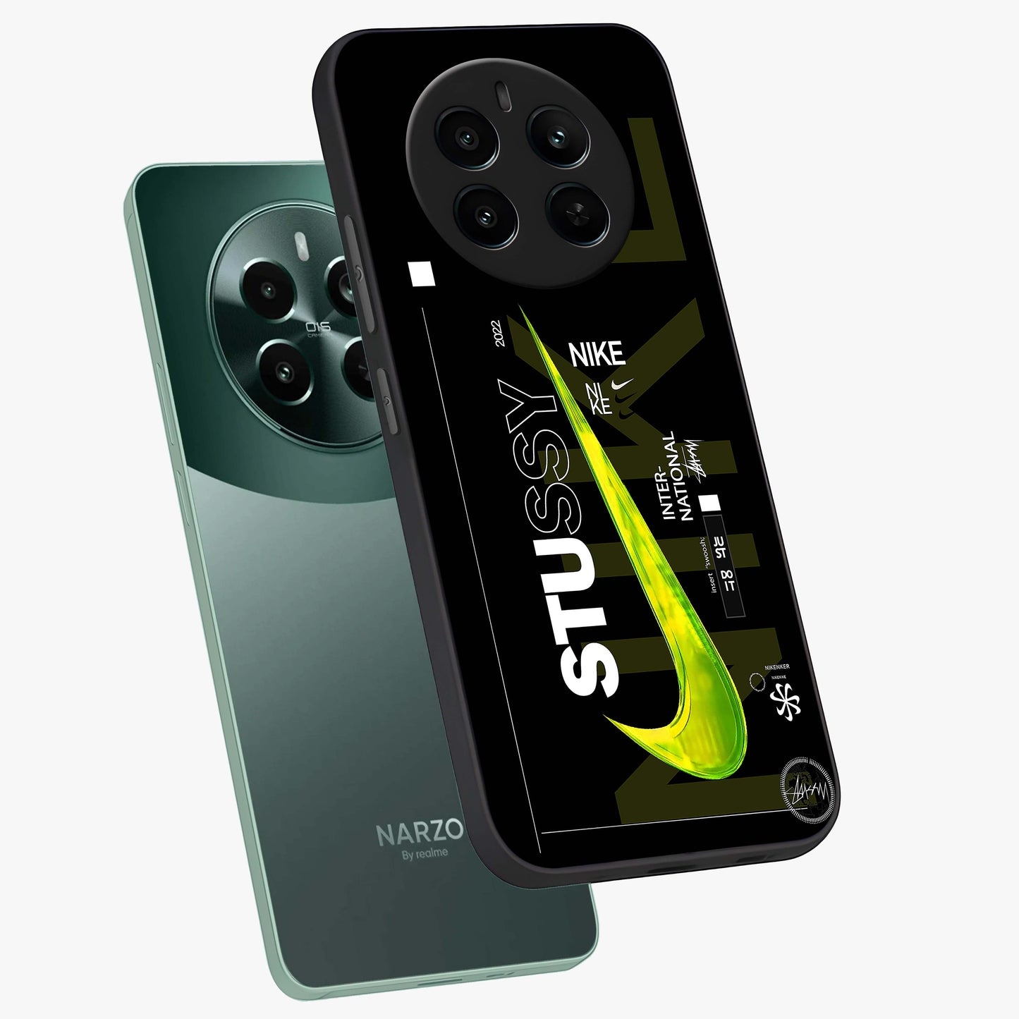 Neon Street Edition Glass Case displayed in angled mockup highlighting vibrant urban design with bold street aesthetic.
