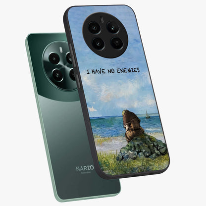 Peace Beyond War Glass Case displayed in angled mockup highlighting meaningful message design with artistic aesthetic style.