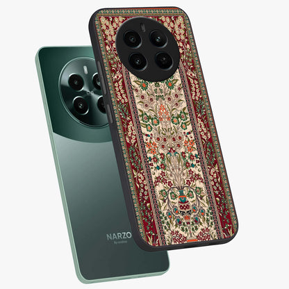 Persian Inspired Glass Case displayed in angled mockup highlighting intricate traditional design with elegant cultural aesthetic.