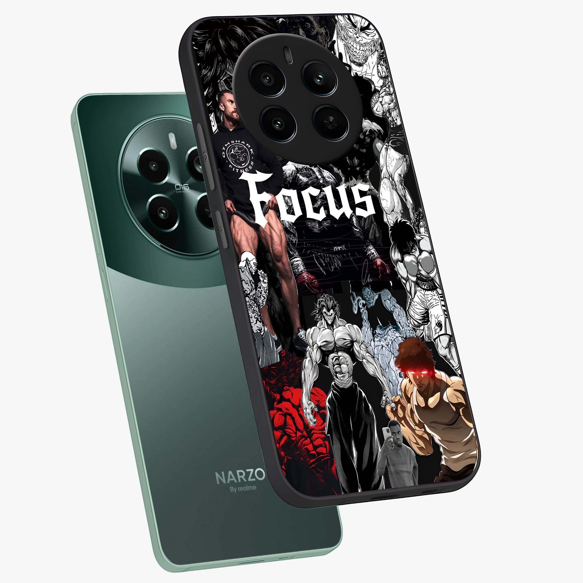 Relentless Power Focus Glass Case displayed in angled mockup highlighting bold statement design with modern aesthetic style.