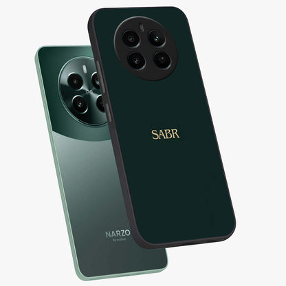 Sabr Minimal Patience Glass Case displayed in angled mockup highlighting simple inspirational design with clean aesthetic style.