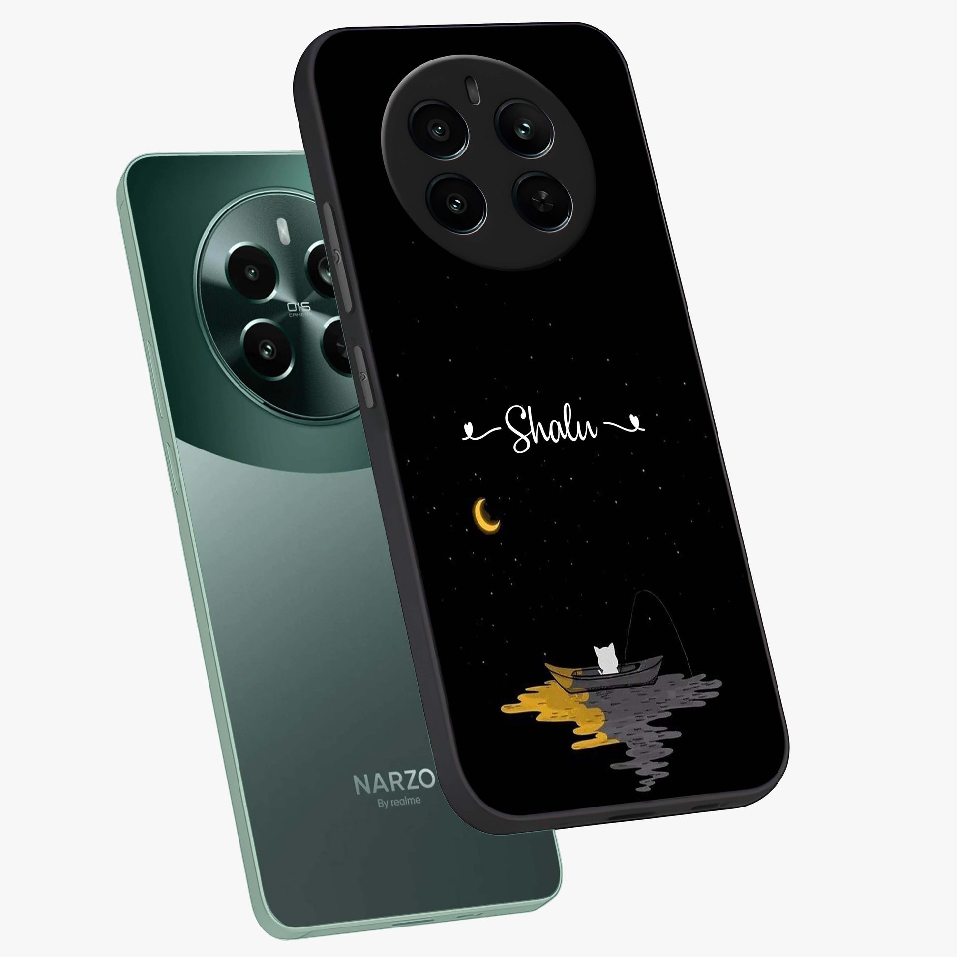 Silent Night Row Glass Case displayed in angled mockup highlighting peaceful evening design with dreamy night aesthetic.
