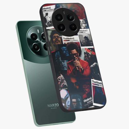 The Weeknd Glass Case displayed in angled mockup highlighting stylish pop culture inspired design with modern aesthetic.