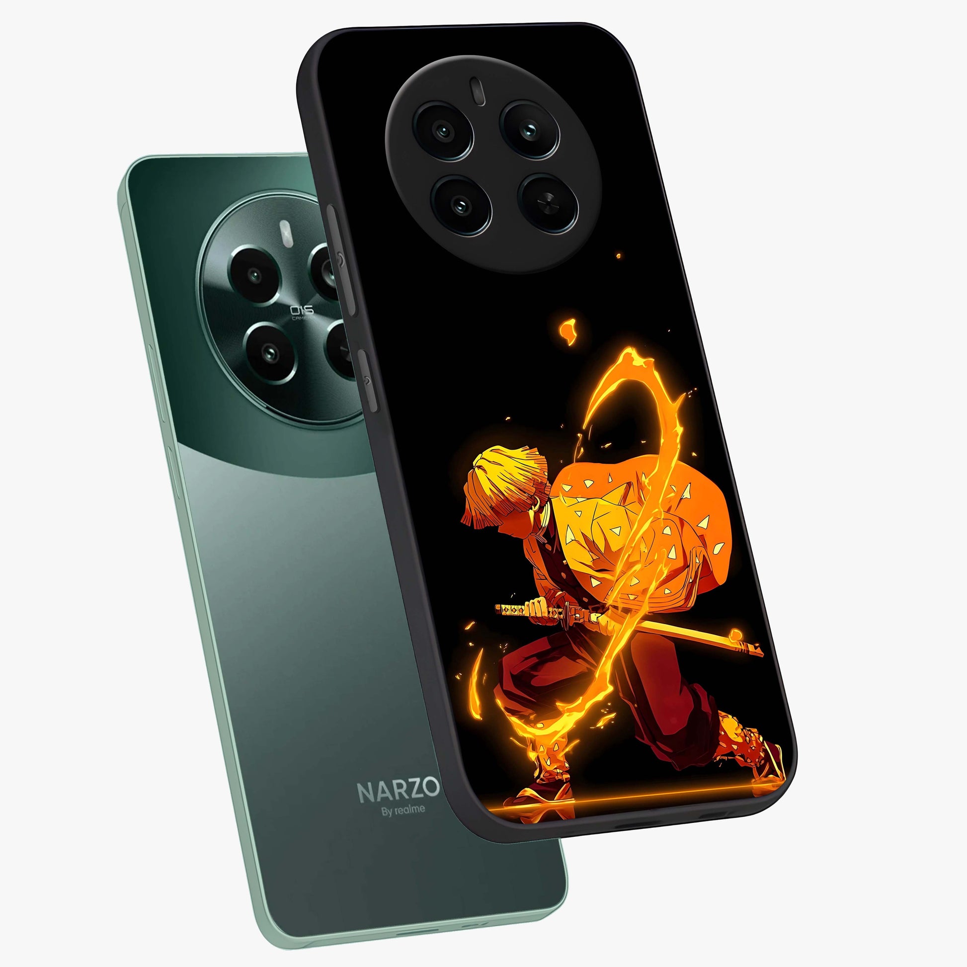 Thunder Flame Execution Glass Case displayed in angled mockup highlighting dramatic fire themed design with intense fantasy aesthetic.