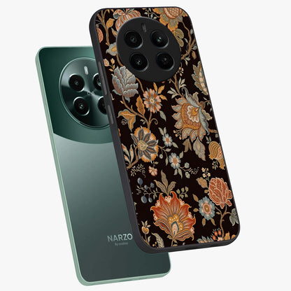 Vintage Floral Dream Glass Case displayed in angled mockup highlighting elegant vintage flower design with soft aesthetic style.