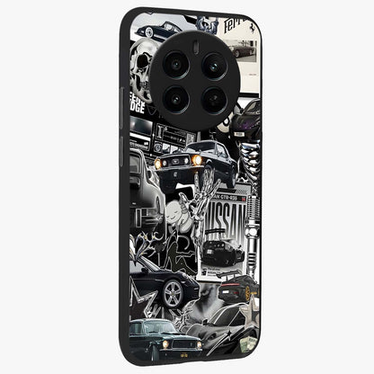 Aesthetic Dark Love Glass Case upright view showcasing dramatic romantic artwork with modern aesthetic style.