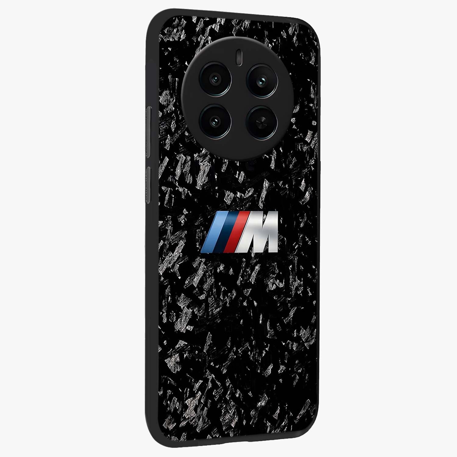 Carbon Speed Mark Glass Case upright view showcasing modern carbon speed graphic with bold automotive theme.