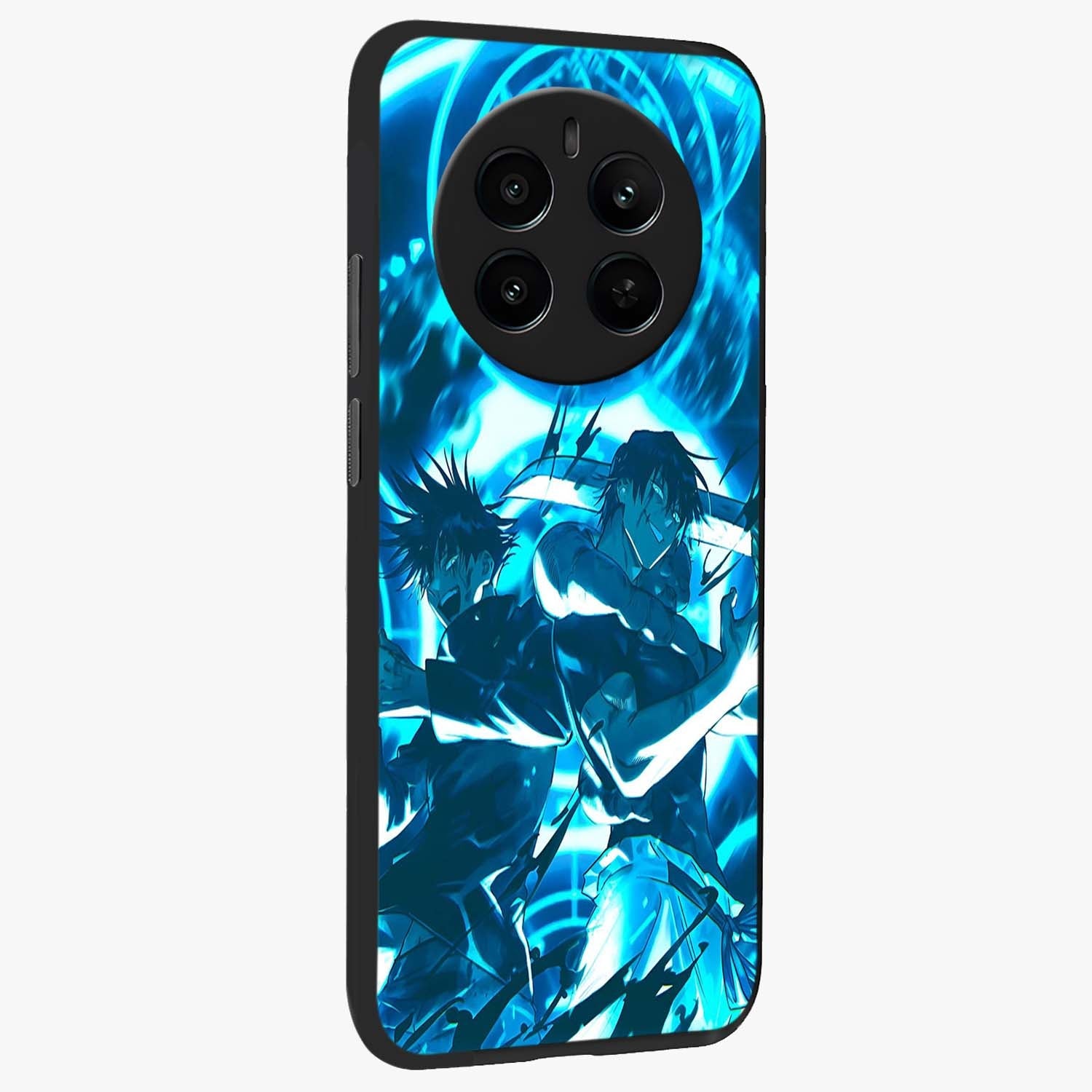 Cursed Energy Clash Glass Case upright view showcasing dramatic clash artwork with bold supernatural theme.