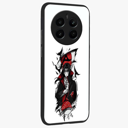 Itachi Limited Edition Naruto Anime Glass Case upright view showcasing intense anime artwork with powerful character theme.