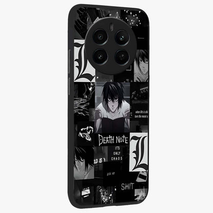 Midnight Chaos Mind Glass Case upright view showcasing expressive abstract artwork with bold dark theme.